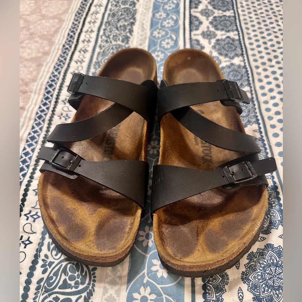 Black Birkenstocks Size 38